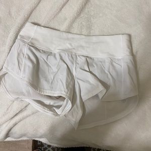 White lulu lemon shorts